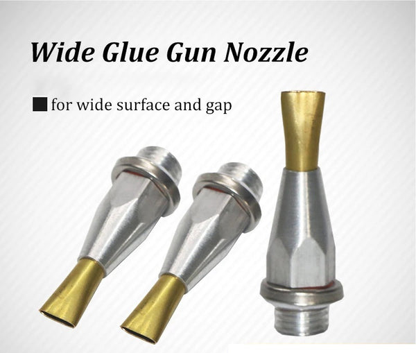 Hot Melt Glue Gun Nozzle Wide Flat Hot Glue Gun Nozzle 7mm 8.5mm 12mm for Wide Surfaces