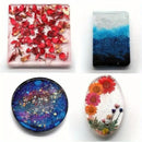 18pcs Silicone Epoxy Resin Mould Set Coasters & Crafting Kit  Heart & Oval Shapes