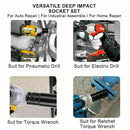 10-Piece 1/2" Drive Deep Impact Socket Set