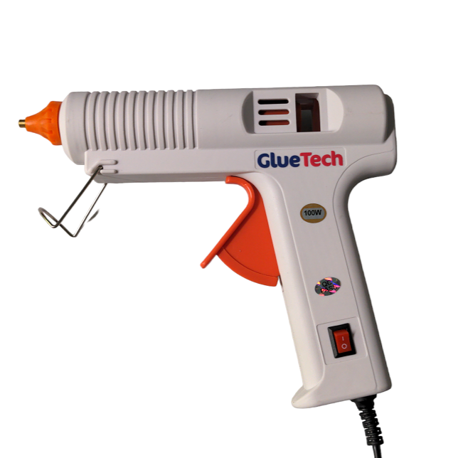 100W Hot Glue Gun KIT Professional Kit (With 4pcs Nozzles, 10 Sticks and Silicone Mat)