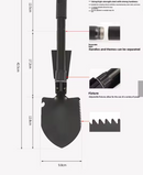 Portable Folding Shovel – Multifunctional Outdoor Tool for Camping, Hiking, Fishing
