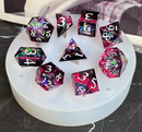 Silicone Casting Mould Upgraded 9 Piece Sharp Edge Polyhedral Dice Mould