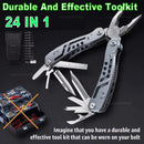 24-in-1 Stainless Steel Multi-Tool – Folding Pocket Pliers