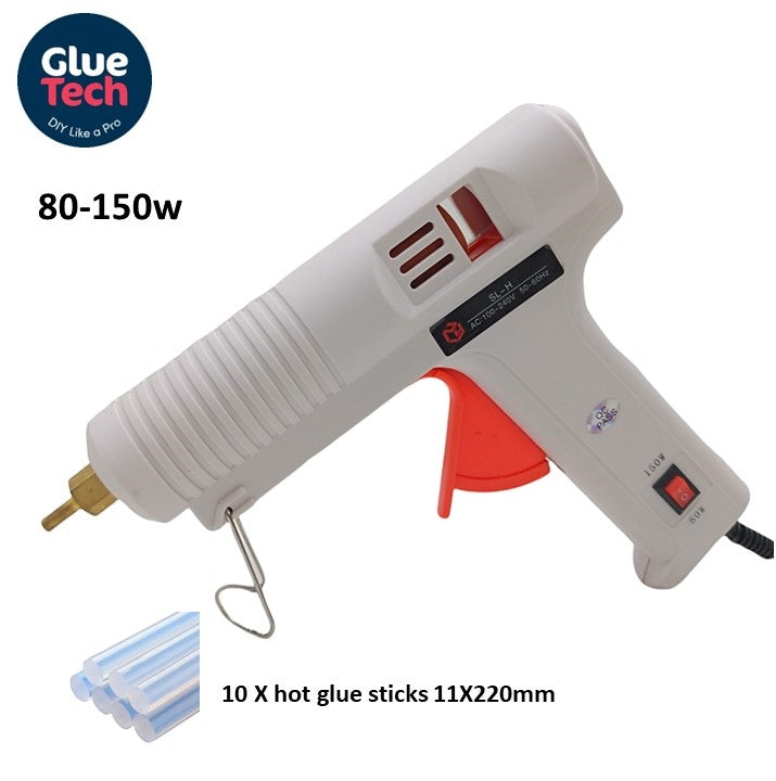 80w-150w Professional Glue Gun two temperature switch (With 10 Sticks)