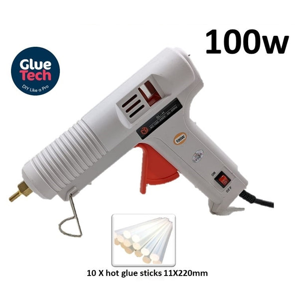 100W Professional Glue Gun (with 10 Sticks)