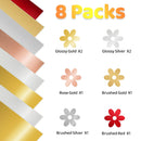 Self Adhesive Vinyl  8 Pack Metallic Permanent Adhesive Vinyl Bundle