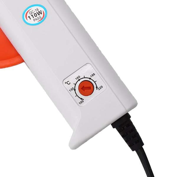 120W Professional Hot Glue Gun With Adjustable Thermostat (With 10 Sticks)