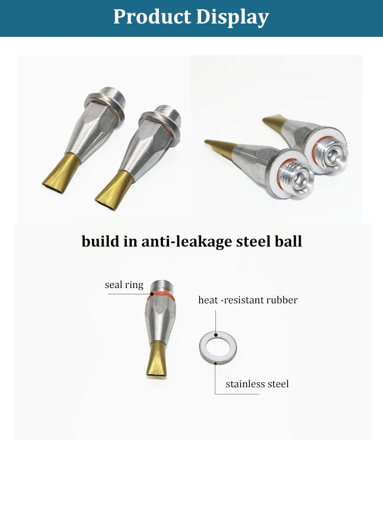 Hot Melt Glue Gun Nozzle Wide Flat Hot Glue Gun Nozzle 7mm 8.5mm 12mm for Wide Surfaces