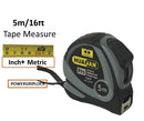 Tape Measures 5m/16f metric/imperial Retractable
