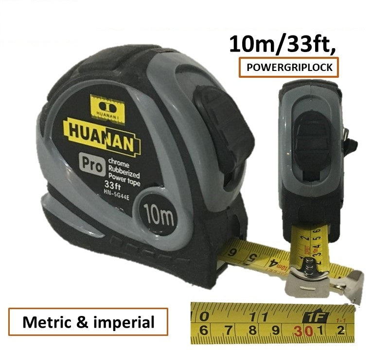 Tape Measures 10m/33ft metric/imperial Retractable POCKET TAPE MEASURE PULL-LOCK