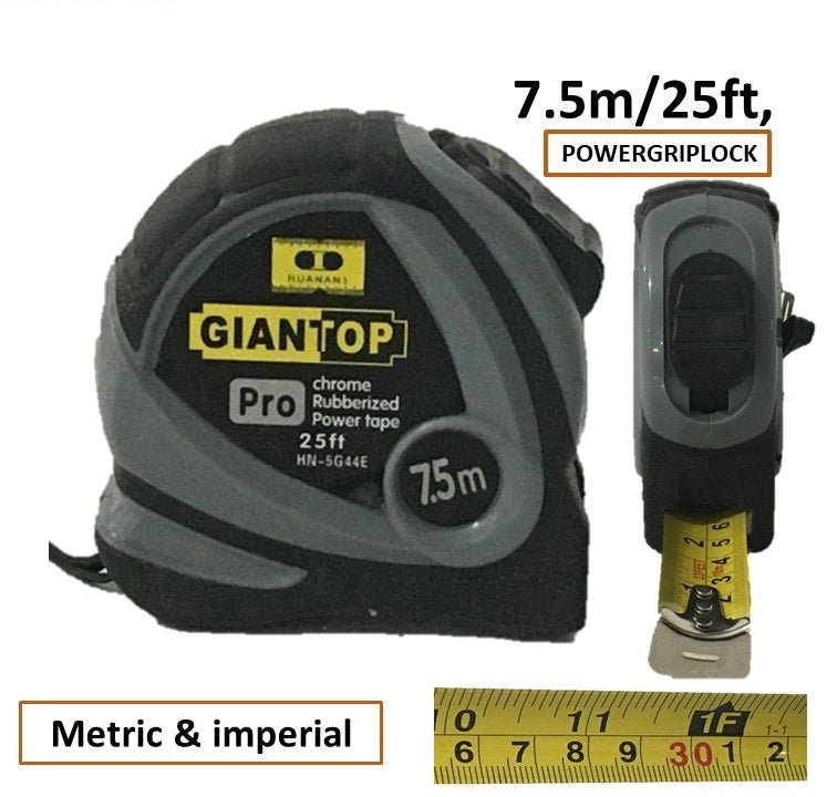 Tape Measures 7.5m/25ft metric/imperial Retractable POCKET TAPE MEASURE PULL-LOCK