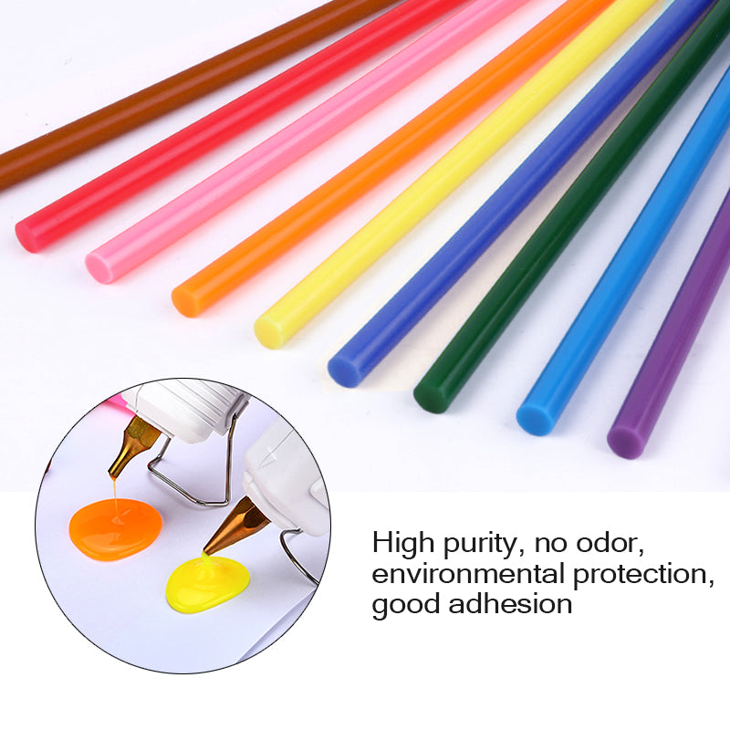 50pcs Mixed HOT glue sticks -10 Colour Mixed 11mmX200mm professional hot glue stick