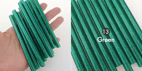 GLITTER GLUE STICKS Green 11mm x 200mm