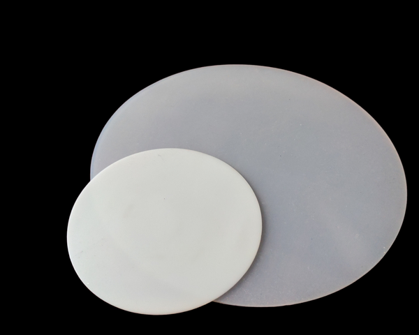 Round Silicone Rubber Sheet Clear White Ø 95mm/180mm