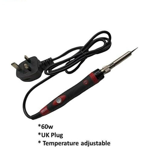 60W Soldering Iron Electronics Welding Adjustable Temp UK plug