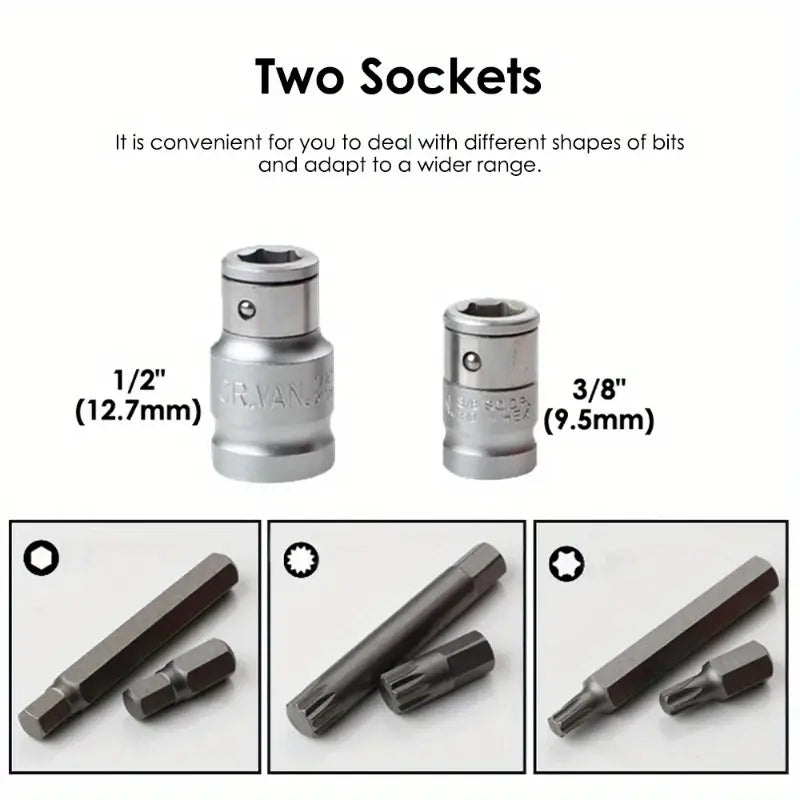 Spline Bit Set Torx Bit Set – Hex, Spline & Torx for Impact Drivers