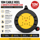 4 Socket Cable Reel Extension Lead with Thermal Cut-Out | 10M 15M 25M 50M