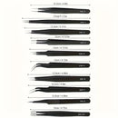 10pcs Precision Anti-Static Tweezers Set – Stainless Steel for Crafts & Electronics