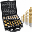 99Pc Titanium Coated HSS Drill Bit Set Metal Wood Plastic Twist Bits With Case