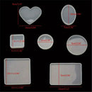 18pcs Silicone Epoxy Resin Mould Set Coasters & Crafting Kit  Heart & Oval Shapes