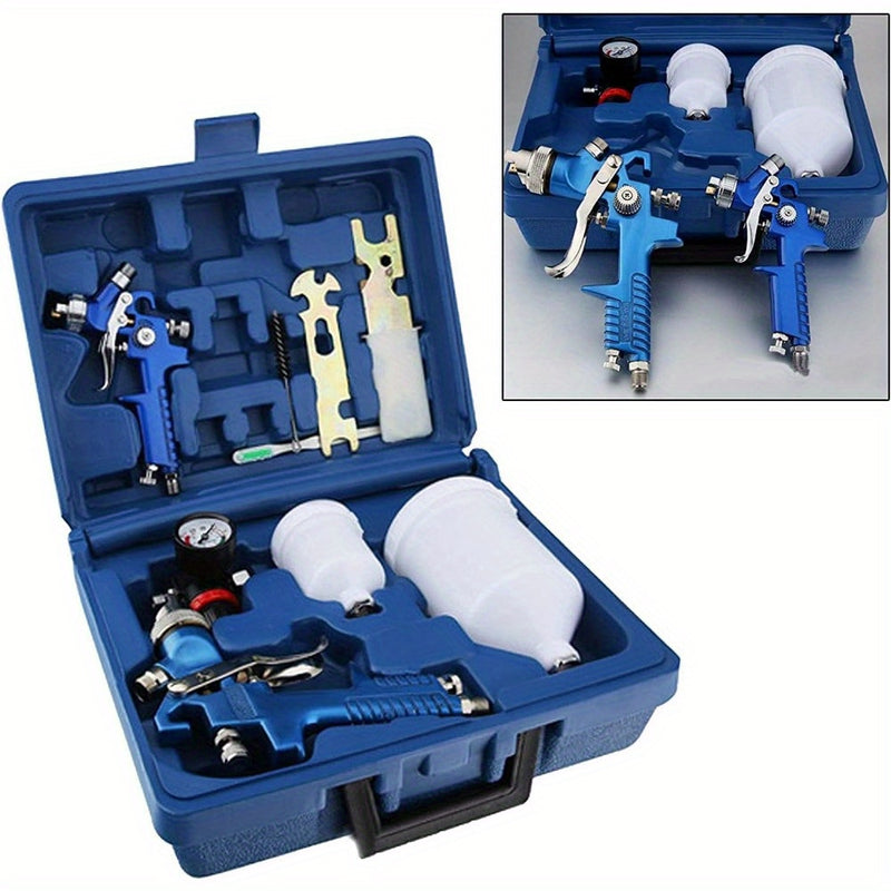 HVLP Dual Spray Gun Set – 0.8mm 1.4mm Gravity Feed Air Paint Sprayers