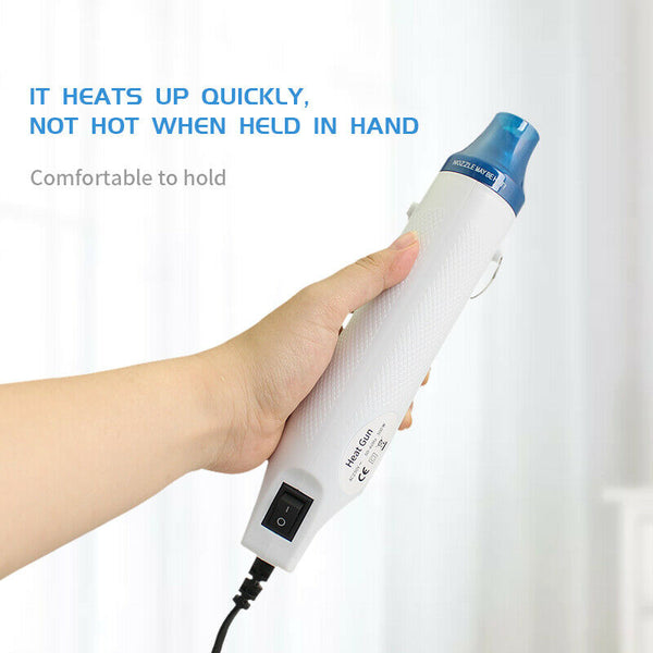 Mini Hot Air Gun 300W Heat Gun Shrink Wrap DIY Embossing Drying Paint Crafts UK