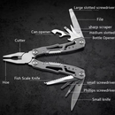 Camping Multitool Stainless Steel Folding Pliers Outdoor Survival Gear /Black