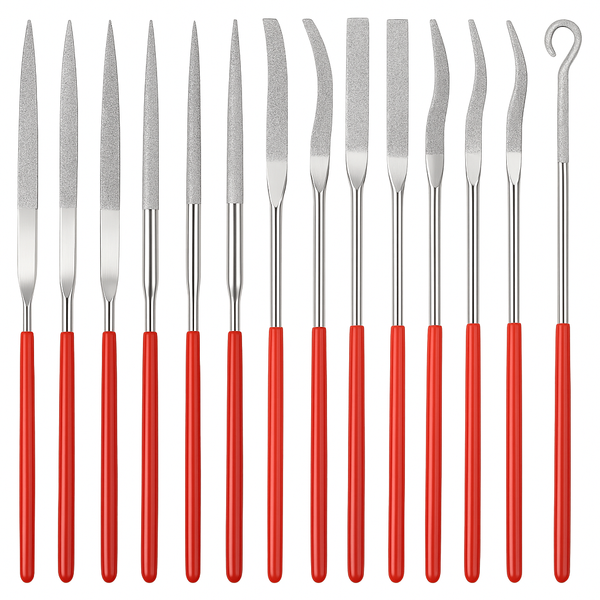 20pcs Diamond Needle File Set – 3×140mm Mini Polishing & Carving Tools