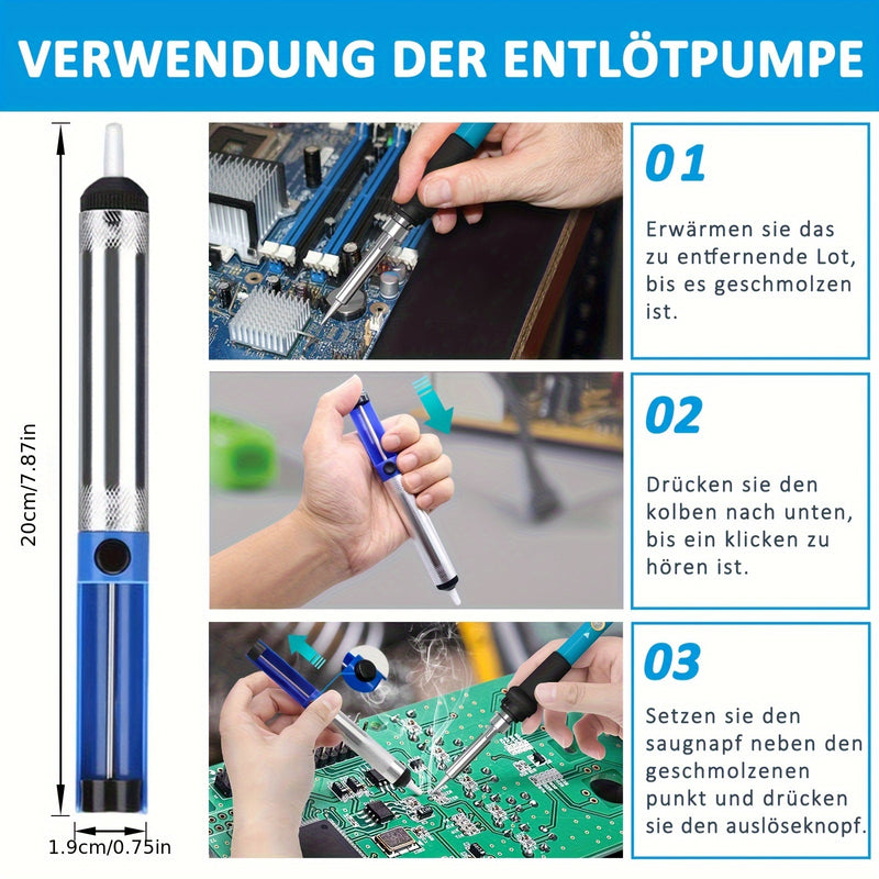 Digital Soldering Iron Kit – 90W Ceramic Heater with LCD Display