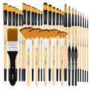32Pc Artist Paint Brush Set Watercolour Acrylic Oil Craft Fine Detail Brushes
