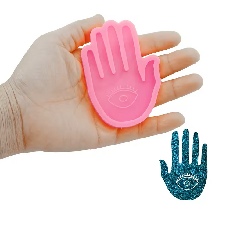 Silicone Mould – Hamsa / Fatima Hand Shape for Resin, Epoxy, Jewelry & DIY Crafts