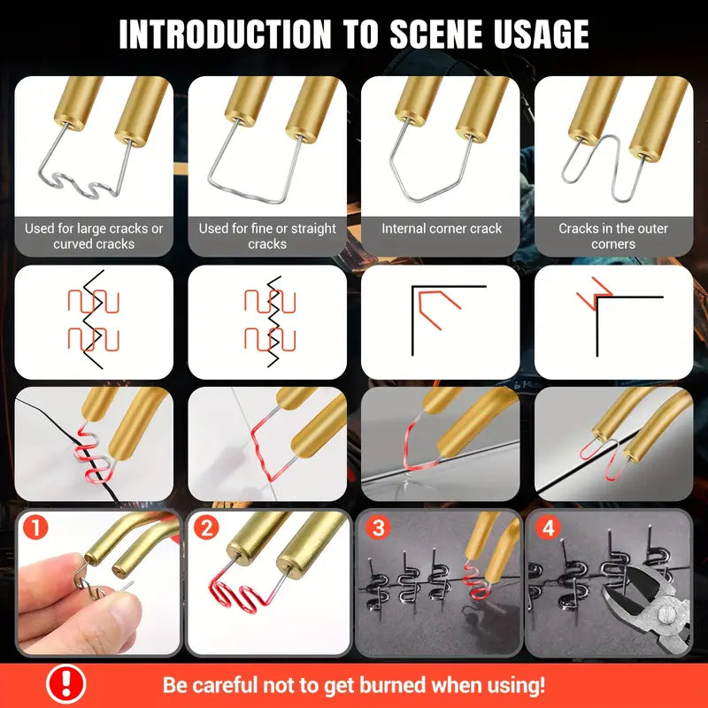 Plastic Welding Kit & Hot Stapler 2-in-1 – 800pcs Staples & Carry Case