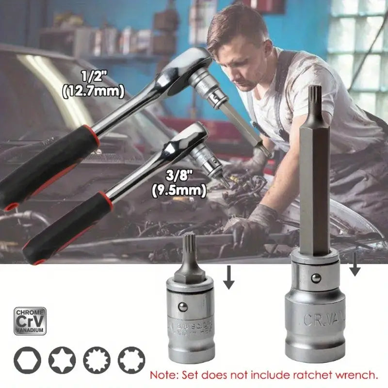 Spline Bit Set Torx Bit Set – Hex, Spline & Torx for Impact Drivers