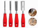 4Pc Wood Chisel Set Bevel Edge Woodworking Carpentry Hand Tools 1/4 1/2 3/4 1"