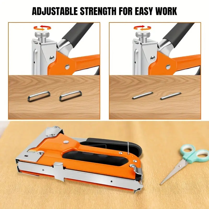 3-in-1 Heavy Duty Staple Gun Set – Manual Nailer with 3000 Staples
