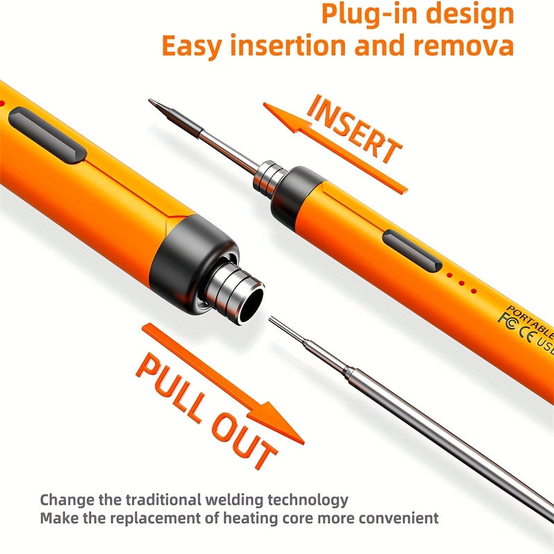 Rechargeable Portable Soldering Iron - 3-Temp Control