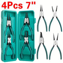 4pcs Circlip Pliers Set – Internal & External Snap Ring Tools with Case (17.8cm)