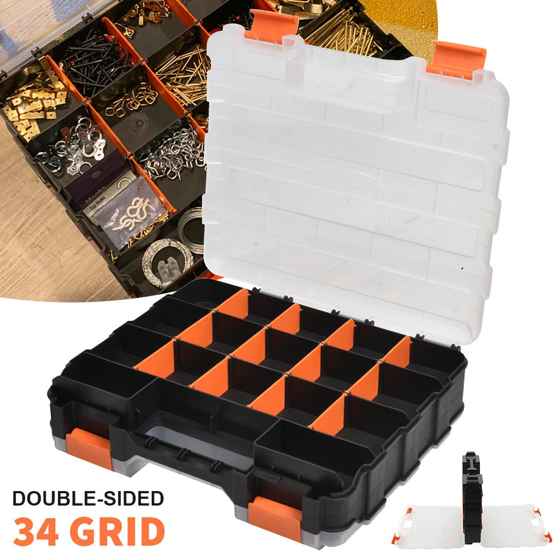 34-Slot Heavy-Duty Double-Sided Storage Box