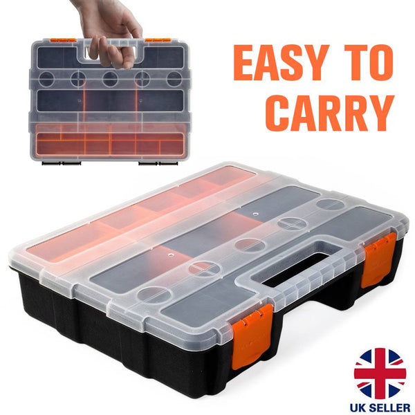 Toolbox Organizer – Multi-Grid Storage Case 22 × 29 × 6 cm