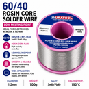 60/40 Rosin Core Solder Wire 1.2mm 100g Tin Lead Flux Low Melting Electronics