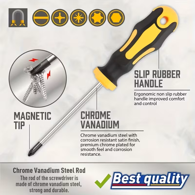 43-Piece Magnetic Screwdriver & Bit Set
