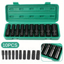 10-Piece 1/2" Drive Deep Impact Socket Set