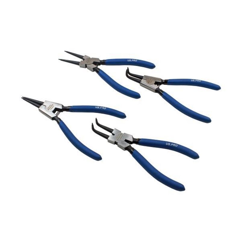 7'' Circlip Pliers Set 4pcs - Internal, External Bent & Straight 175mm US Pro