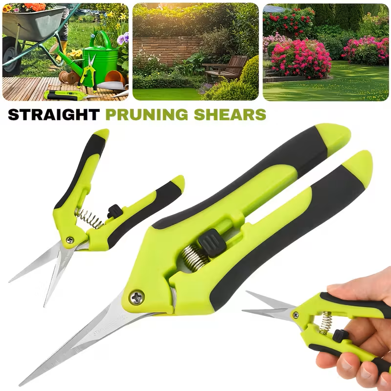Pruning Shears – Precision Garden Clippers with Ergonomic Anti-Slip Handle & Safety Lock