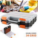 34-Slot Heavy-Duty Double-Sided Storage Box