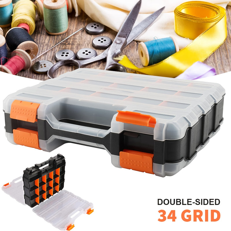 34-Slot Heavy-Duty Double-Sided Storage Box
