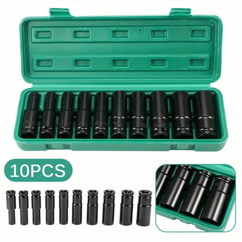 10-Piece 1/2" Drive Deep Impact Socket Set