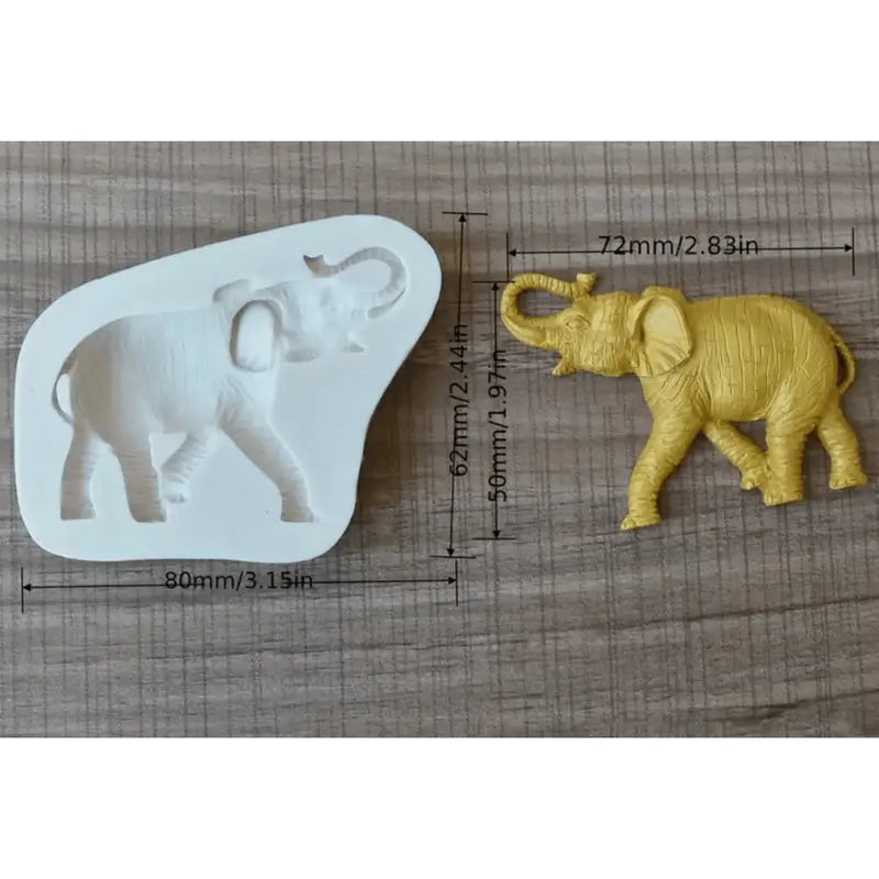 Elephant Silicone Mould – 72mm x 62mm | For Resin, Hot Glue, Clay & DIY Crafts