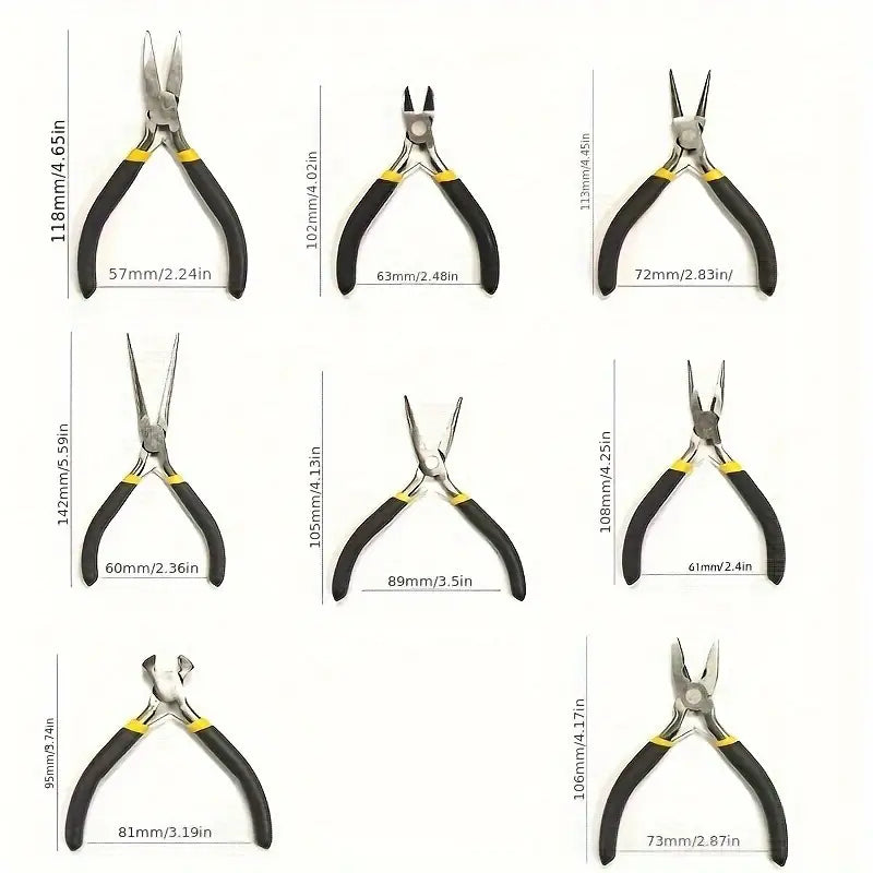 8pcs Mini Pliers Set – Jewellery & DIY Craft Tool Kit