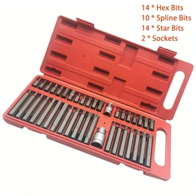 Spline Bit Set Torx Bit Set – Hex, Spline & Torx for Impact Drivers